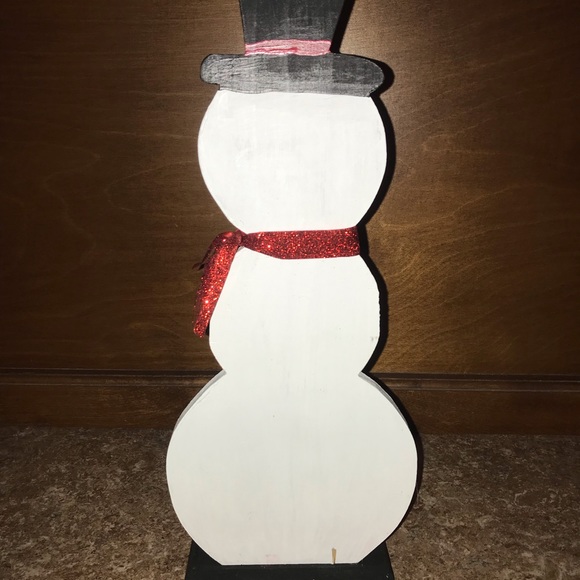 Handmade snowman candy cane holder - Picture 3 of 3